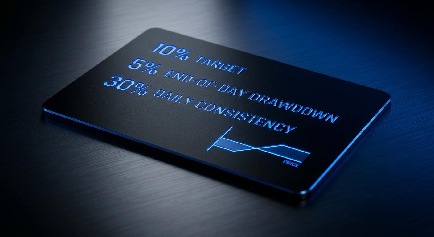 Advanced Options plan rules: Level 4 options, 10% profit target, 5% end-of-day drawdown and 30% daily consistency